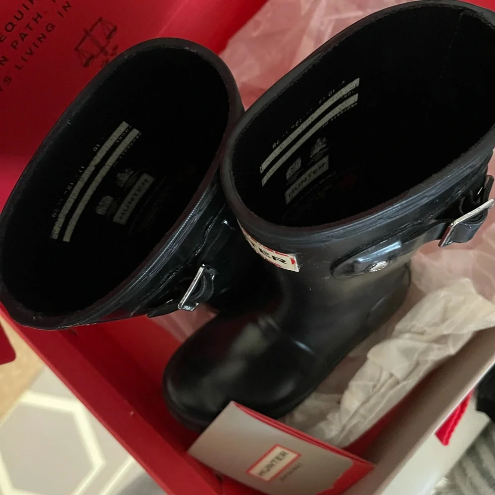 Hunter Kids Black Rain Boots